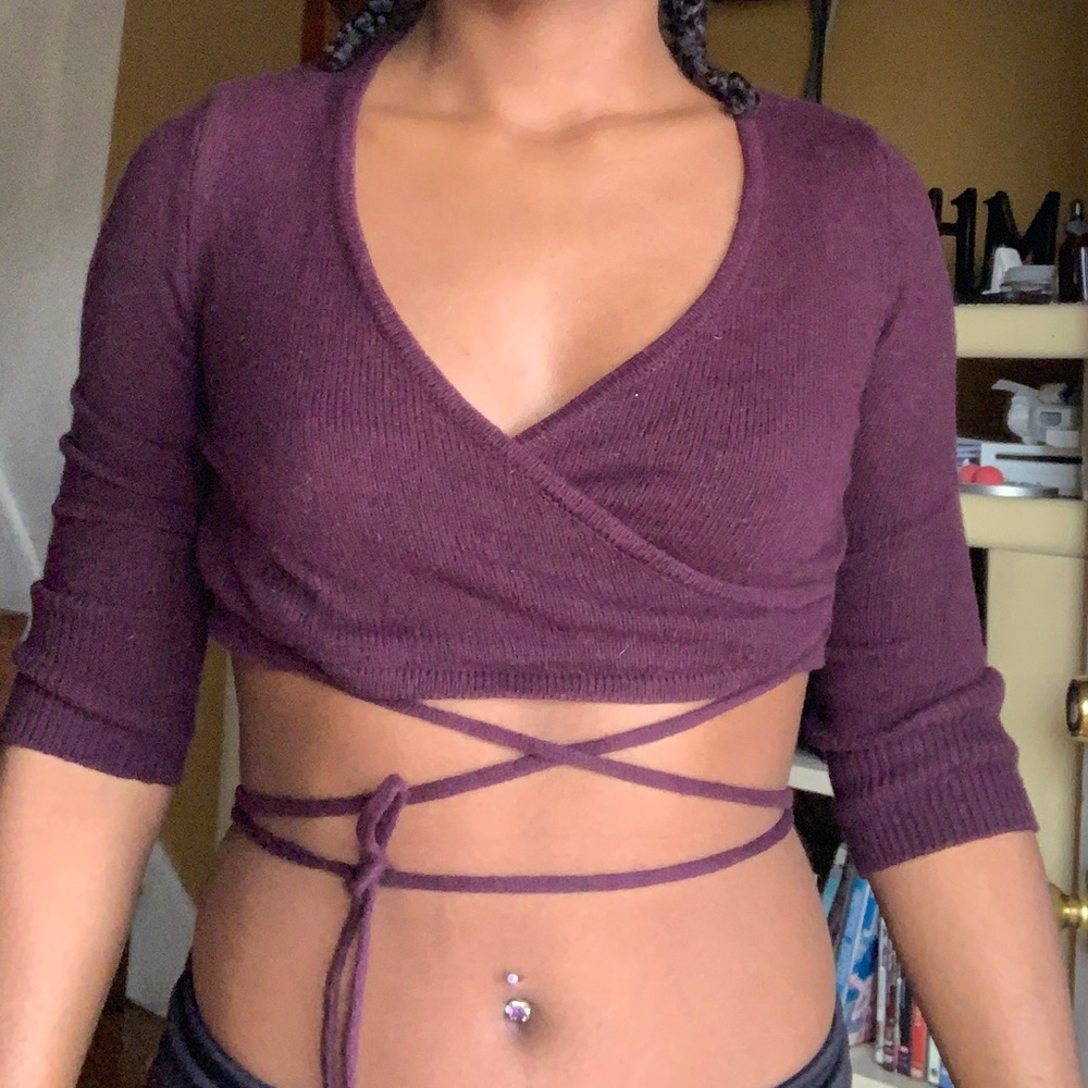 Wrap crop top